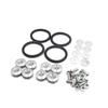 Quick Release Fastener Silver Tone Car Quick Release Bumper Trunk Hatch Fastener Kit 8 Pieces