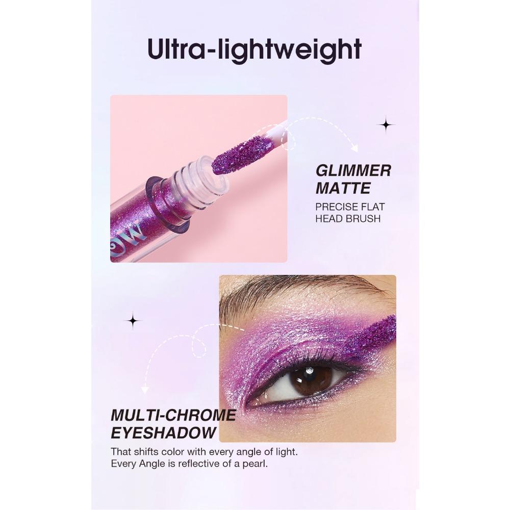 Langmanni Новые перламутровые сверкающие жидкие тени для век, десять цветов, одна упаковка теней для век-хамелеона