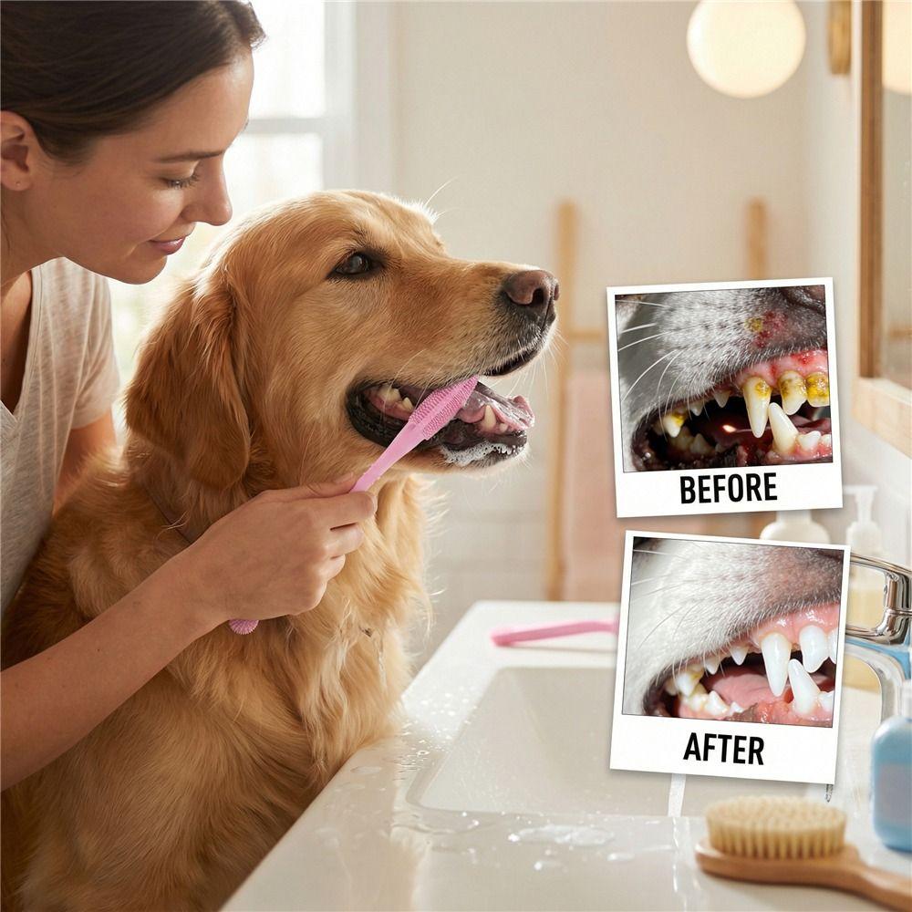360 ° Cleaning Pet Toothbrush For Large, Medium and Small Cats and Dogs