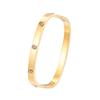 New Square Ten Crystal Woman Bracelets Stainless Steel Love Bangles Cubic Zirconia Golden Woman Jewelry