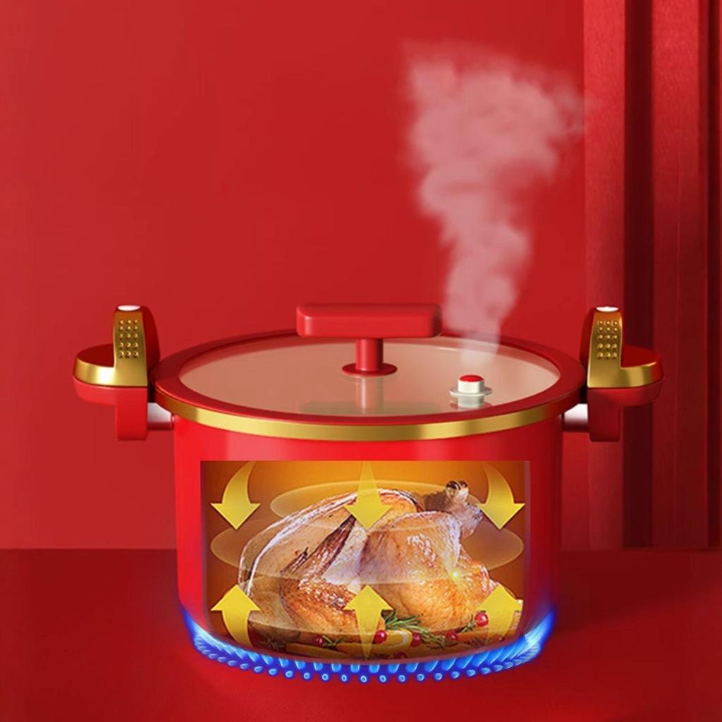 Micro Pressure Pot 7L Heat Resistant Soup for Milk Pasta Noodle Cereals
