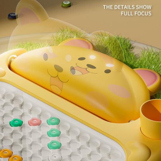 Магнитная доска для рисования с медвежьим дизайном, интерактивная игра с ручкой-бусиной, доска для набросков с узорами, портативная для путешествий