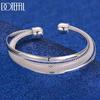 925 Sterling Silver Fashion Jewelry Large Mesh Bracelet Fashion Wedding Jewelry