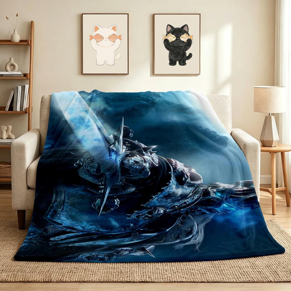 World Warcraft Flannel Blanket Throw Blanket Soft Warm Sofa Bed Camping home Decor Unique Christmas Gift C926564