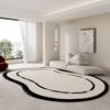 Ковер в гостиную большого размера, прикроватный коврик неправильной формы, черно-белый, в стиле минимализма, для украшения дома, ковер Alfombra