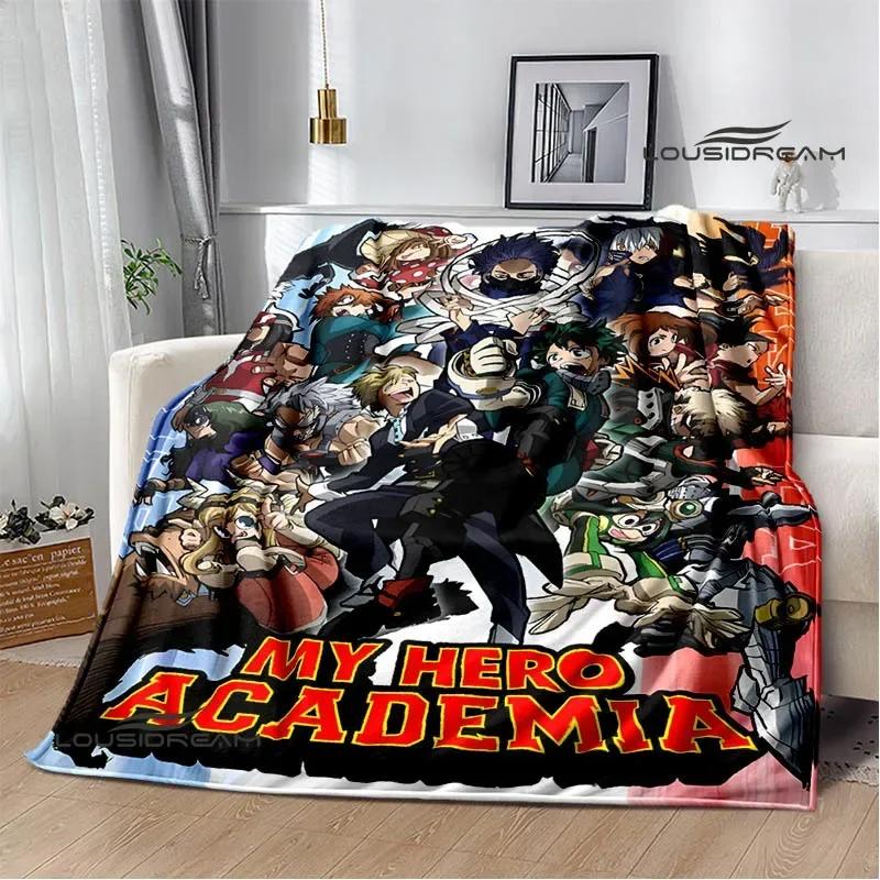 My Hero Academia Cartoon Printed Blanket Warm Flannel Blankets Soft and Comfortable Blanket Home Travel Blanket Birthday Gift