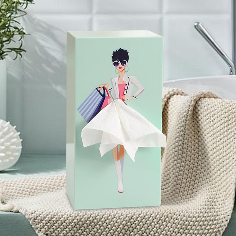 Cube Tissue Box Cover Creative Tissue Box Holder with Lid for Bathroom Multifunctional Interesting Napkin Holder with Stylish
