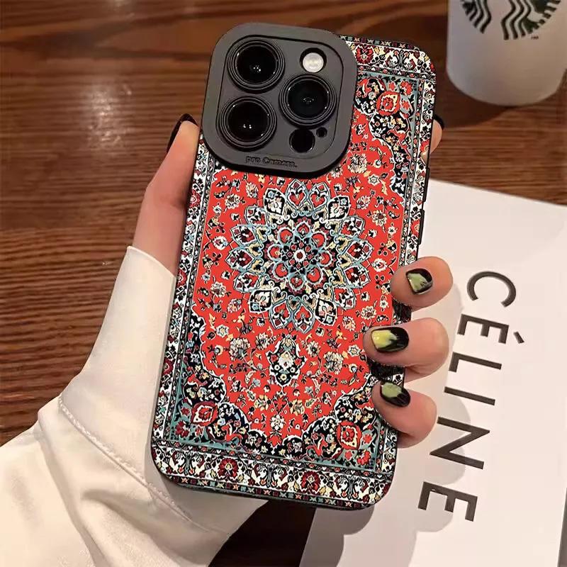 ГОРЯЧИЙ Винтажный Персидский Ковер Чехол для Телефона Для Samsung Galaxy S26 S25 S24 S23 S22 S21 S20 Note20 Edge FE Plus Ultra 4G 5G Мягкий Чехол