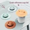 Crab Silicone Cup Covers Heat Resistant Tea Bag Mug Topper Tea Infuser Lid Accessory for Coffee Milk Hot Drinks