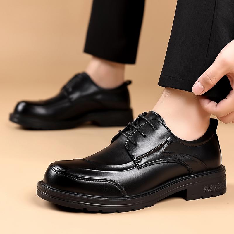 Модные черные мужские кожаные туфли для торжеств, классический ретро-стиль, универсальный, для повседневного отдыха, для деловых вечеринок, элегантные и красивые туфли для взрослых