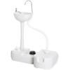 Camping Sink with Collection Container, Soap Dispenser, 17L Water Tank, Portable, Light Grey