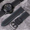 Нейлоновый кожаный ремешок для часов с текстурой для Panerai PAM01661 | 441 Marina, черный, синий, 22 мм, 24 мм, 26 мм, аксессуары для ремня, браслеты