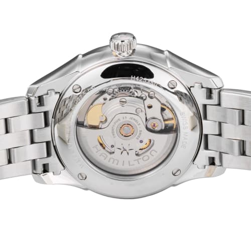 HAMILTON Men's JAZZMASTER Watch H42535130 Automatic, 5 ATM Water Resistant, Sapphire Crystal, Black Dial, Stainless Steel