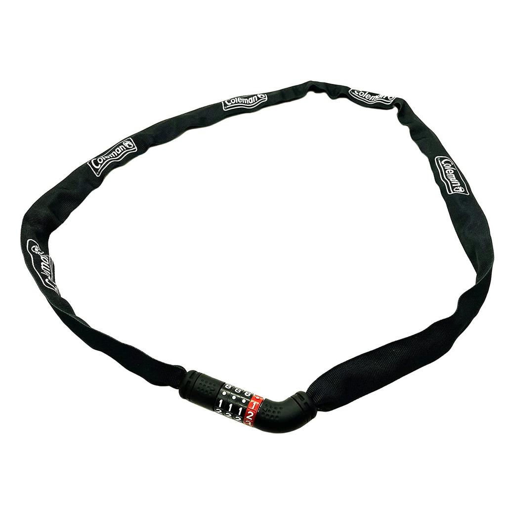 Велосипедный замок Coleman, 4-значный цепной замок с чехлом, черный, длина 120 см