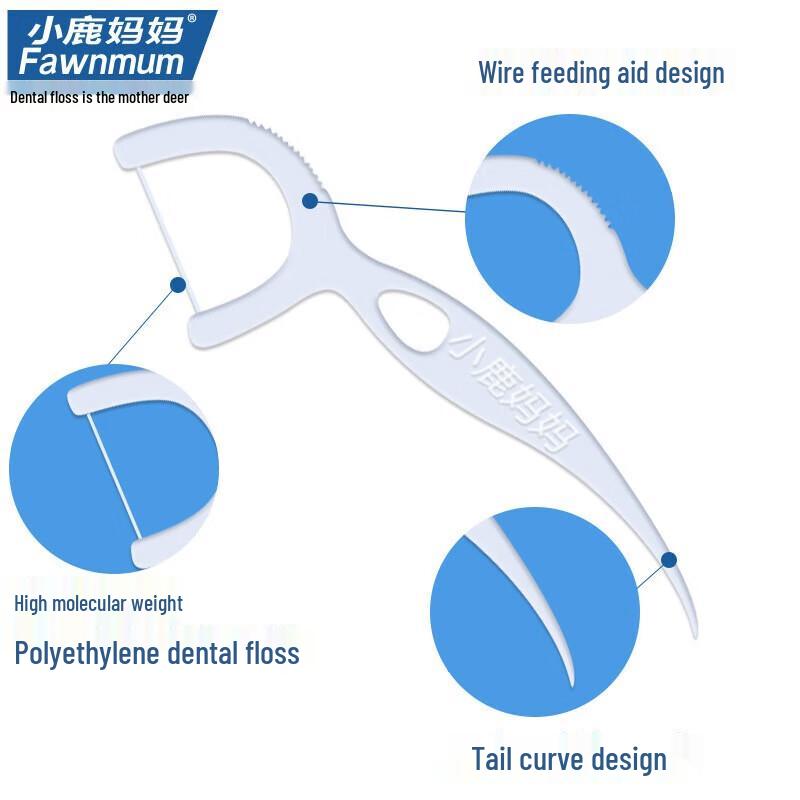 FAWNMUM Guihu High Tension Dental Floss Sticks - 500 Count