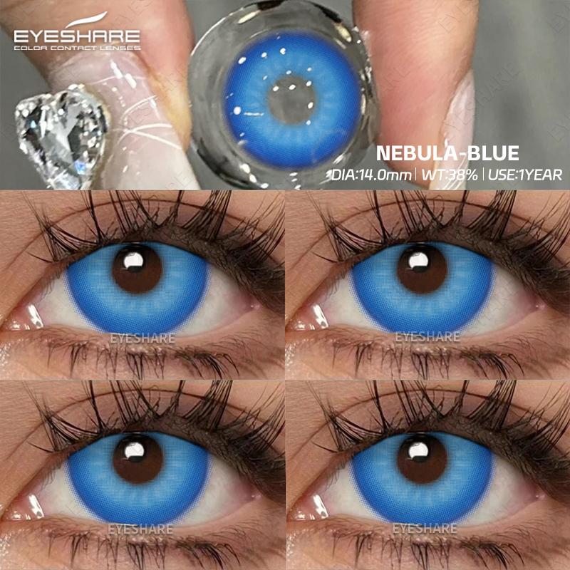 Eyeshare 1Pair Halloween Colored Contact Lenses for Eyes Lenses Red Eye Contacts Blue Eye Lens Cosplay Color Contact Lenses