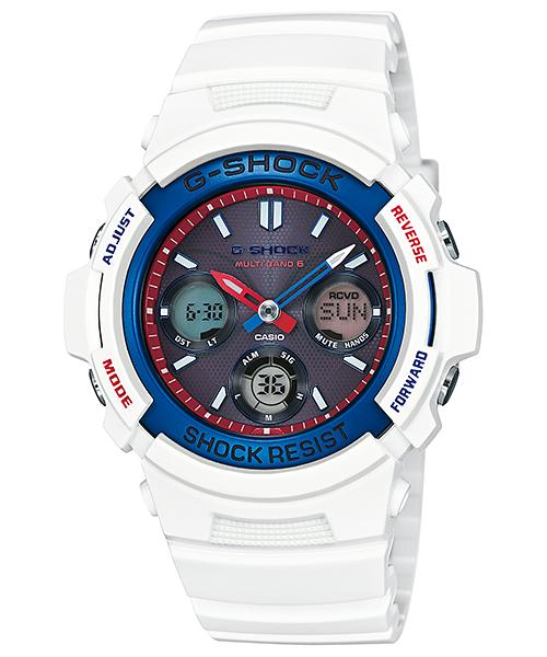 Casio Men's Resin 200M Water Resistant Analog Shock Resistant Quartz Watch AWG-M100TR-7A