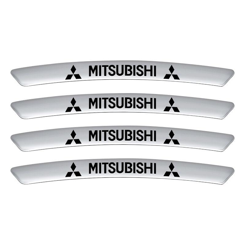 4Pcs Metal Car Wheel Hub Rim Tire Decoration Stickers Auto Emblems For Mitsubishi Lancer ASX Mirage Pajero Xpander Attrage