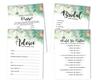 Inkdotpot Greenery Floral Bridal Shower Games Set Of 4(50 Sheets Each) W   Miss To Mrs Gold Banner Fun Bachelorette Party Games Set