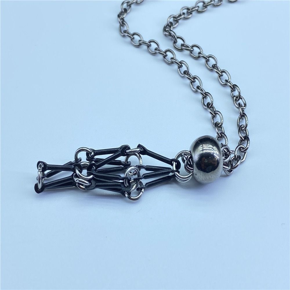 Ожерелье-клетка с кристаллом золотого цвета Серебряное ожерелье с камнем-держателем Повседневная одежда