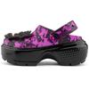Snow House Print Bright Hole Sandals 5.5cm Women's Black