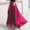 Tooxika  Spring and Summer Women's Pure Color Chiffon Skirt with High Waist and Big Swing