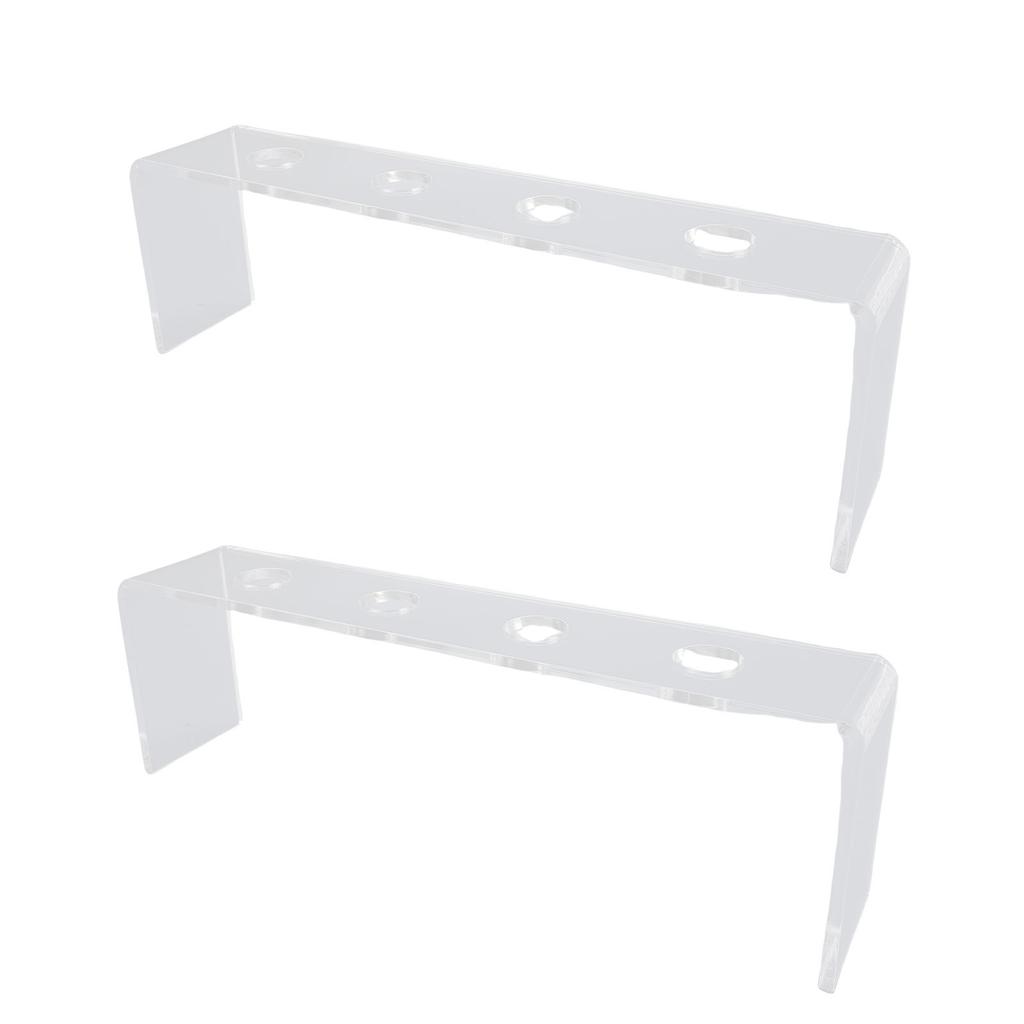 2Pcs Wine Bottle Stopper Display Acrylic Transparent 4 Slots Integrated Wine Stopper Holder for Countertop Bar Displays