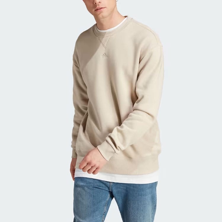 Adidas Sweatshirts Men's Beige Crew Neck Moderate Regular IP8351