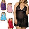 Lady 2PCS Women Bee Babydoll Negligee Sexy Lingerie Lace Plus Size Nightwea Underwear