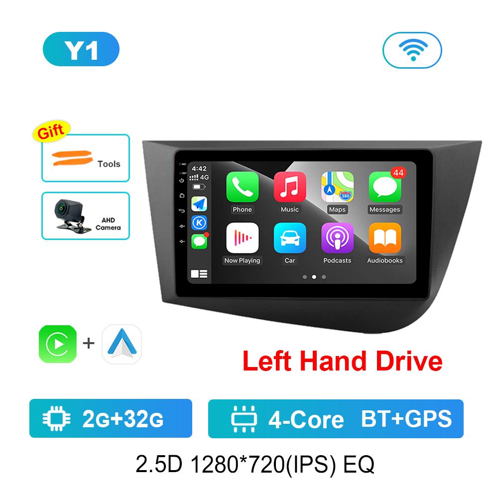 9-дюймовый леворульный GPS-навигатор Android OS для Seat Leon 2 2005 - 2012 4G DSP стерео автомобильное радио мультимедийный плеер WiFi BT