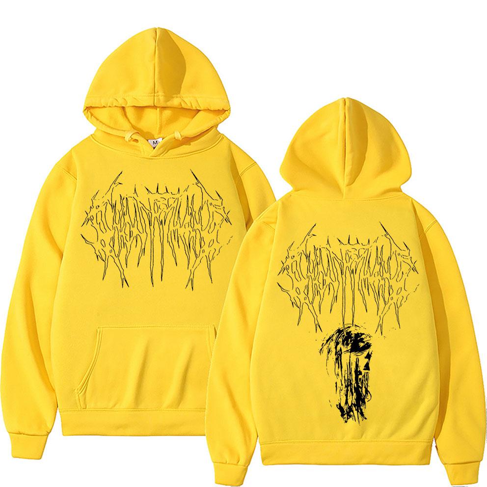 Рэпер Ghostemane Squeeze Графическая толстовка Унисекс Уличная одежда Унисекс Толстовки в стиле хип-хоп Унисекс Женская негабаритная флисовая хлопковая толстовка с капюшоном