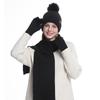 Knitted Hat Scarf Gloves Three Piece Set Winter Outdoor Velvet Warm Ear Protection Knitted Hat