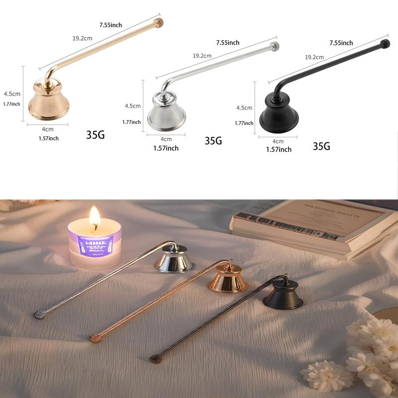19CM/23CM Candle Damper Candle Stainless Tool Long Handle Bell Extinguisher AccessWicks Out Steel Extinguish Putting Accessories