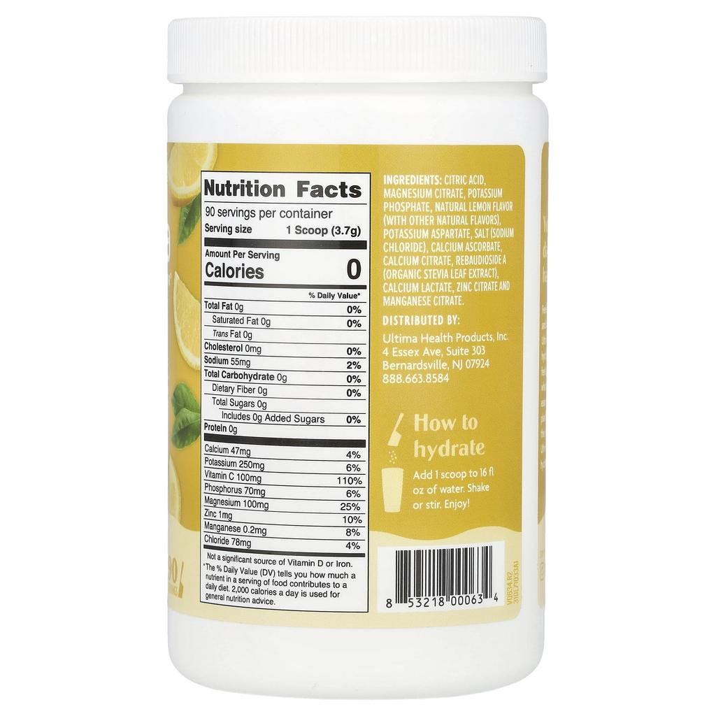 Ultima Replenisher Daily Electrolyte Drink Mix, Lemonade Flavor, 11.7 Oz (333 G)
