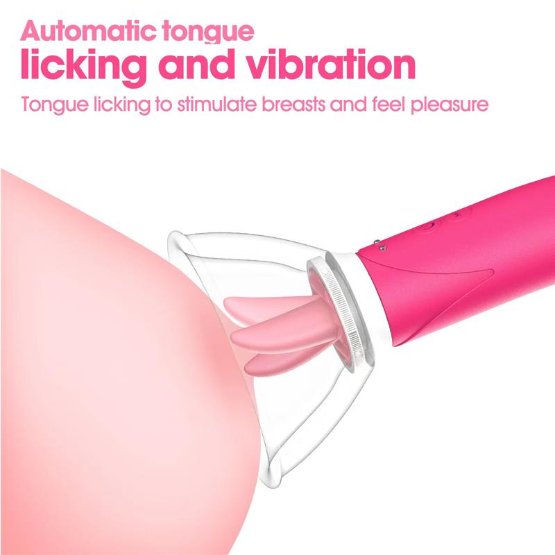 Tongue Licking Vibrator 10 Modes Powerful Stimulator Nipples Clit Massager Oral Teasing Orgasm Masturbator Sex Toys For Women