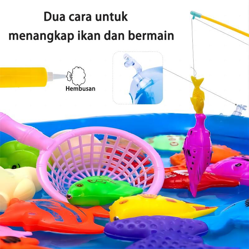 40 шт. с большим круглым бассейном, игрушки для рыбалки для мальчиков, развивающие игрушки для детей