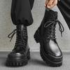 Мужские уличные походные ботинки с высоким голенищем, в британском стиле, на толстой подошве, с большой головкой, дерби, увеличивающие рост, локомотивные ботинки Мартина, мужские, трендовые 8516-J