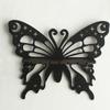 1 шт. черная полая винтажная плавающая бабочка в форме настенного декора, стеллаж для хранения, деревянная полка