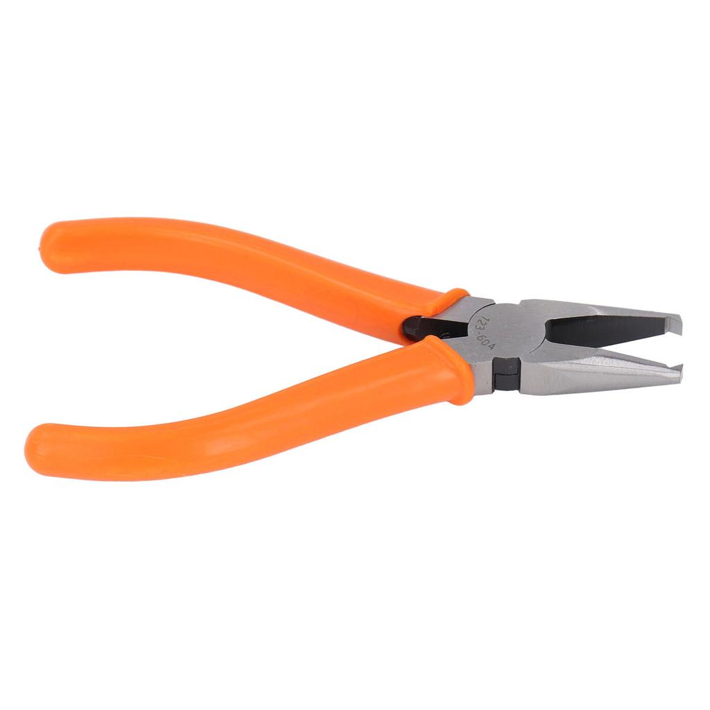 Плоскогубцы с поперечным торцом, плоские губки 4 мм CRV, прямоугольные, с пружинной нескользящей рукояткой для металла