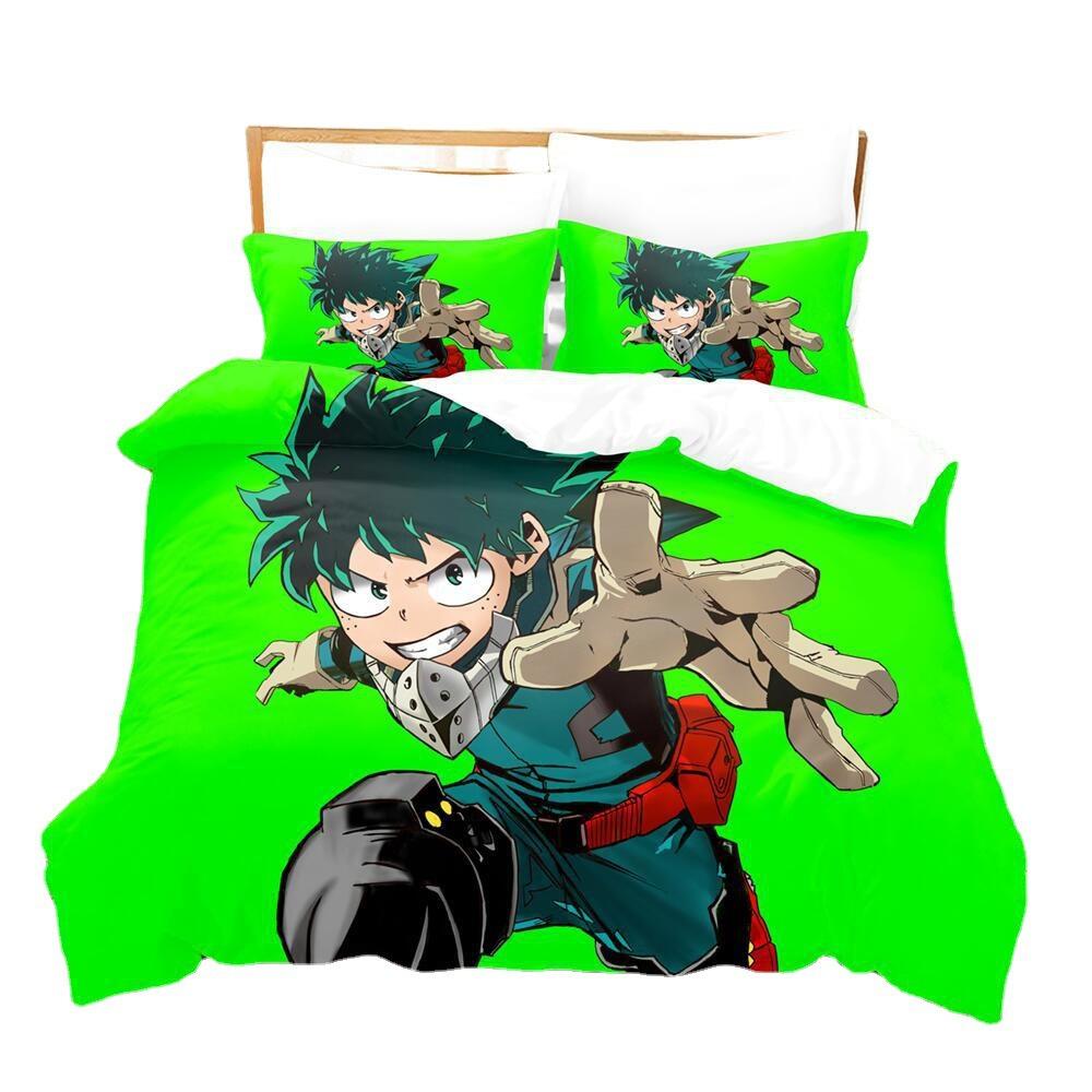 My 3D Cartoon Animation Bedding Microfiber Polyester Cotton 90G Duvet Set Three-Piece Set
