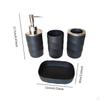 4 Pieces Bathroom Accessories Set Soap Dispenser Decorative Modern Toothbrush Holder Mouthwash Cup