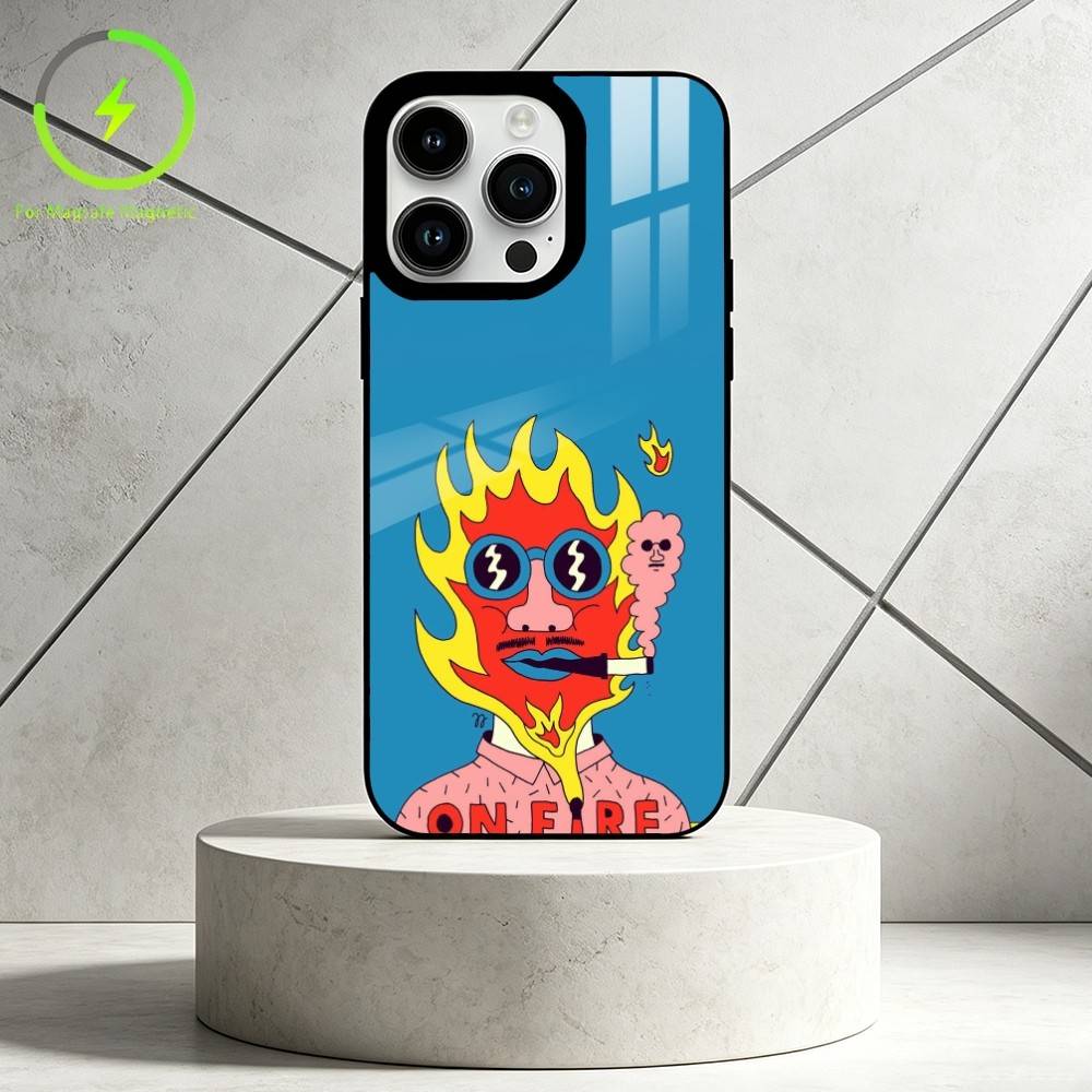O-Outsider Art Phone Case For iPhone 17 16 15 14 13 12 Pro Max Plus for Mirror Wireless Magnetic Cover