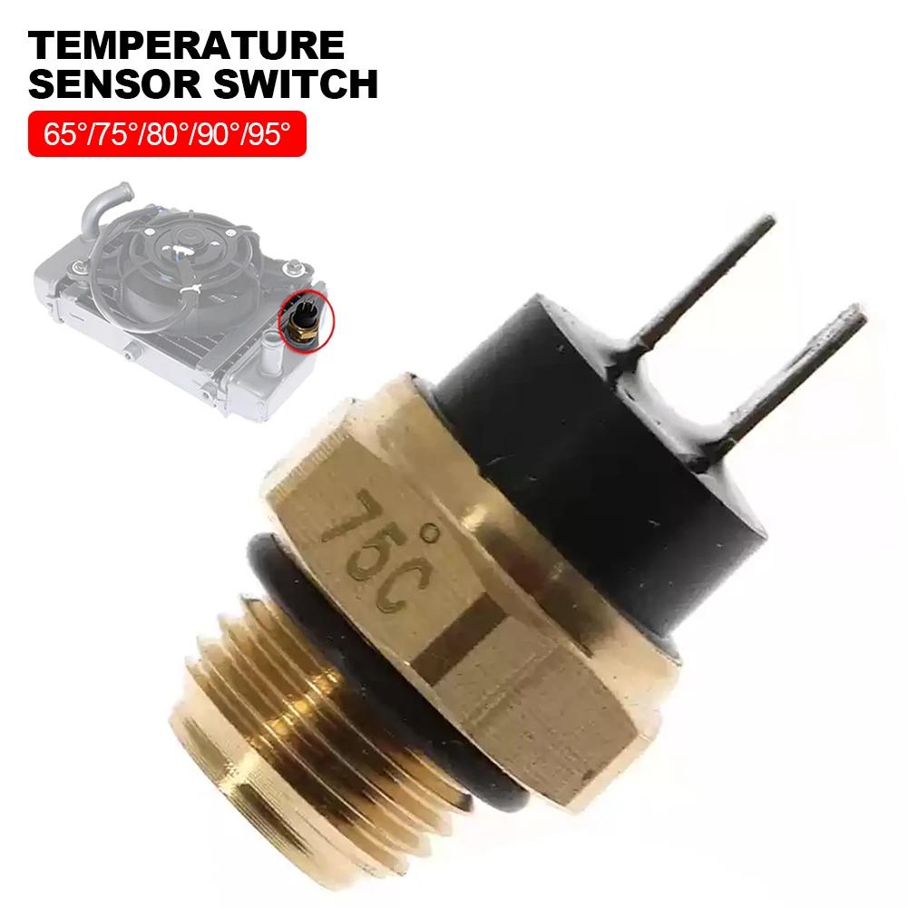 Motorcycle M16 65/75/80/85/90/95° Water Temp Sensor Copper Radiator Coolant Fan Water Temperature Thermostat Switch Sensor