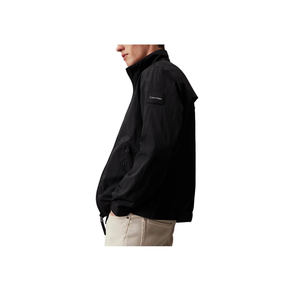 Calvin Klein Повседневная мужская куртка с длинным рукавом и воротником-стойкой с логотипом и буквами черного цвета K10K111441-BEH