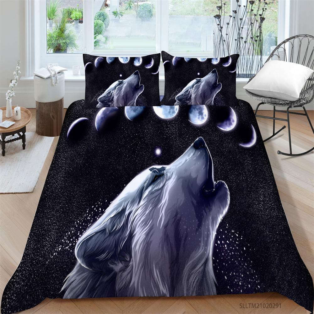 Bedding Cover Sets Wolf Print Quilt Cover 3D King Size Bedding Soft Home Textiles Children Teen Duvet Cover