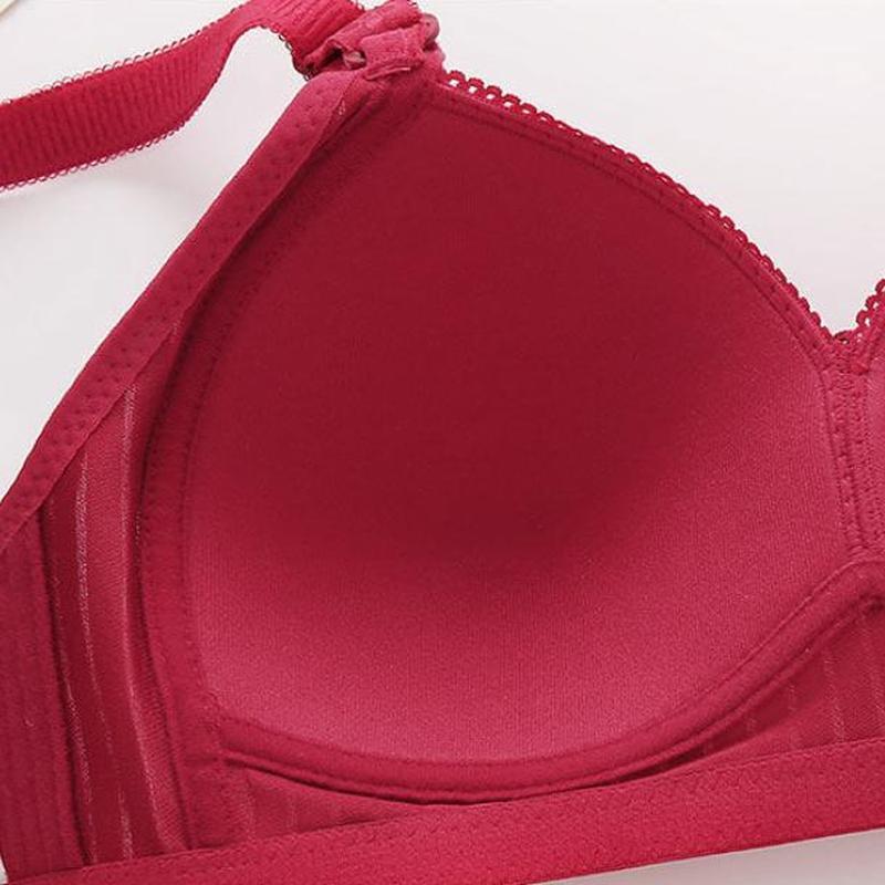 Женское тонкое нижнее белье большого размера из чистого хлопка, антипровисающий бюстгальтер без стального кольца, дышащий сексуальный модный бюстгальтер с принтом