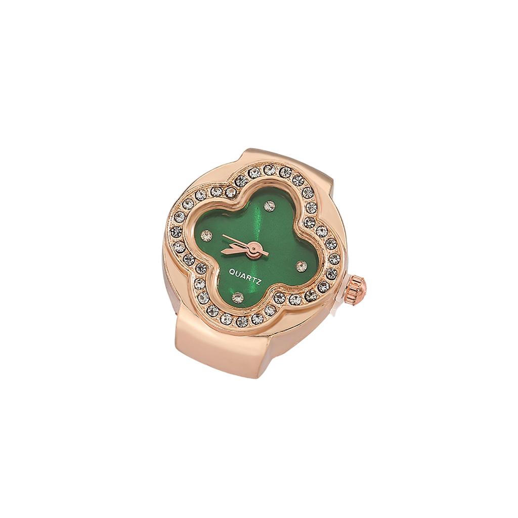 Часы-кольцо Модные квадратные часы в форме кольца Индивидуальность Креативное ретро-кольцо в стиле Электронные часы