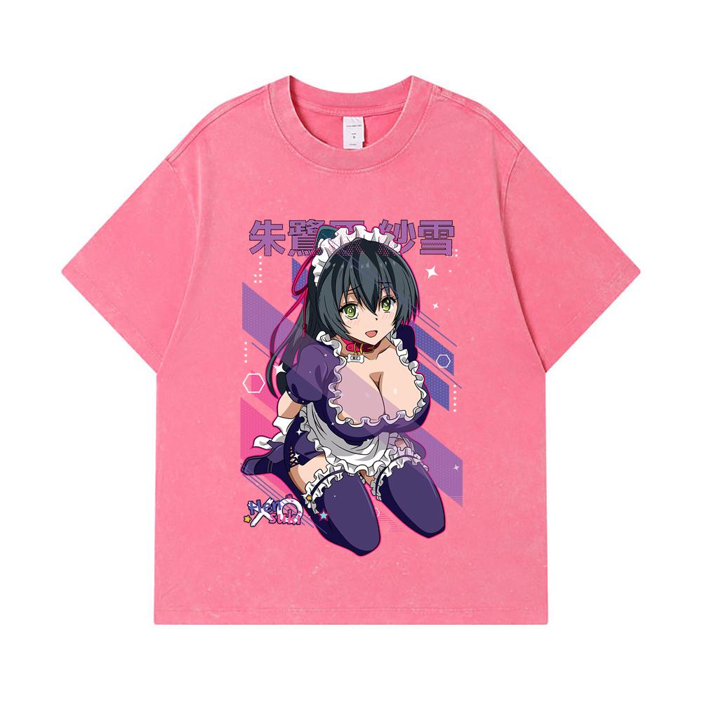 275 GSM Washed T-shirts 100% Cotton Hensuki V1 Sayuki Print Unisex Heavy Cotton T Shirt