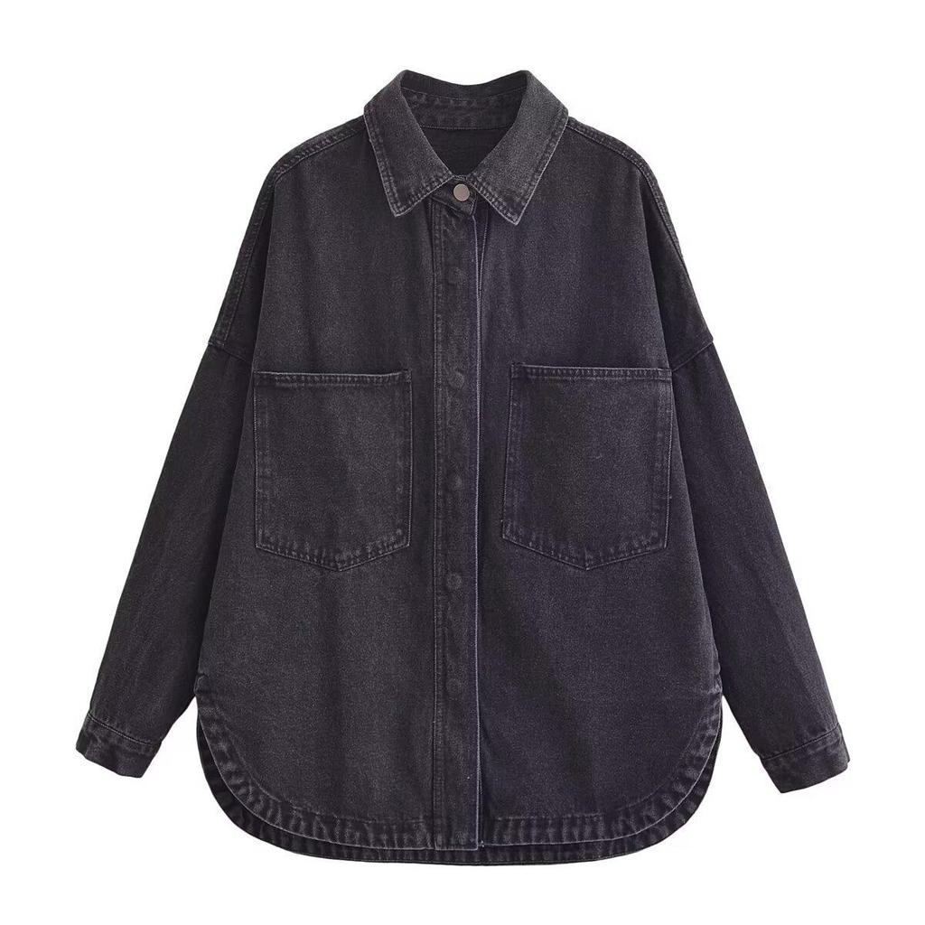 European & American Urban Casual Women's Washed Denim Jacket