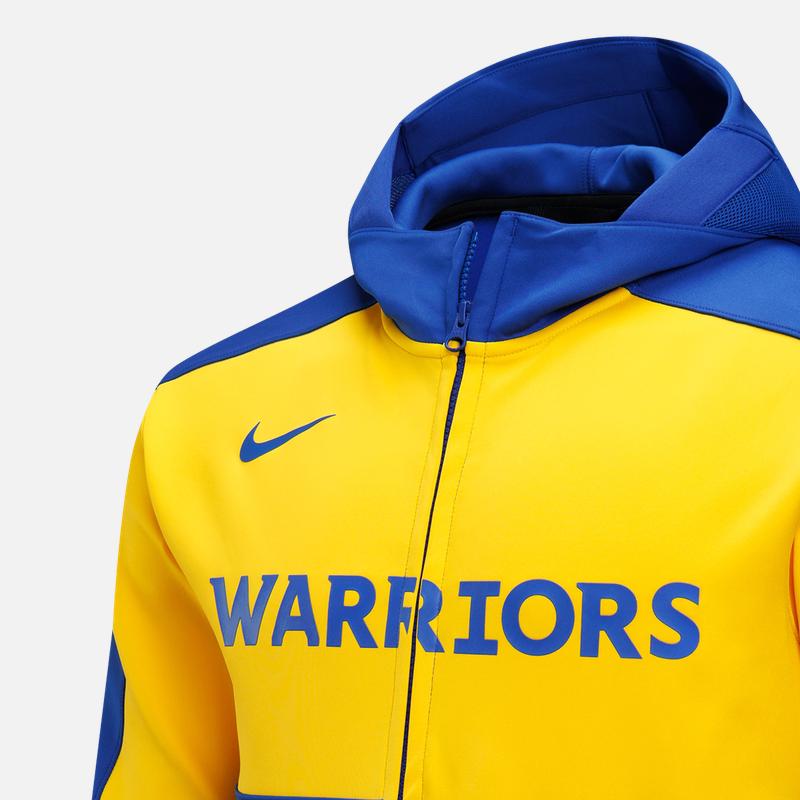 Nike Куртка Dri-Fit NBA Golden State Warriors Quick-Dry с капюшоном и длинным рукавом Мужская куртка Светло-голубой Амарилло-желтый FV1524-495
